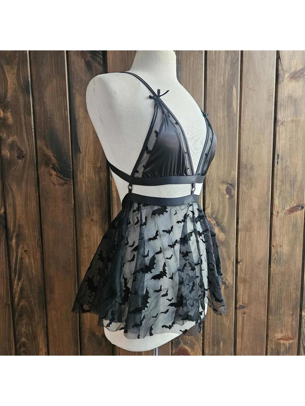 Bat Babydoll Goth Punk Rave, small - Picture 2 of 6